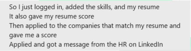 Job seeker testimonial about myjobb AI