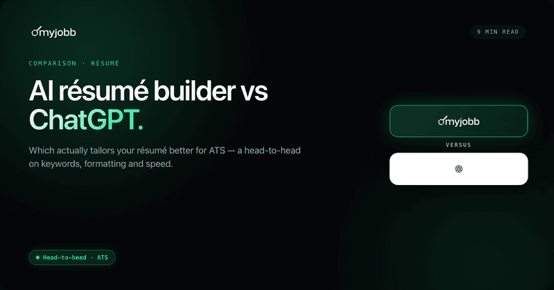 AI Resume Builder vs ChatGPT for Tailoring Resumes: Which Is Better? | myjobb blog cover