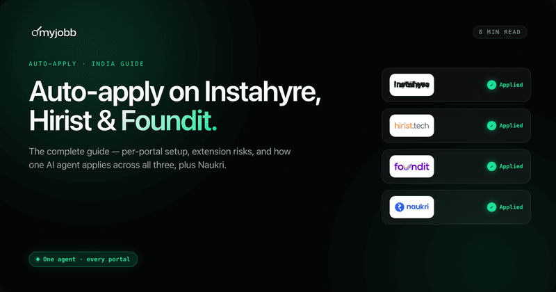 Auto-Apply on Instahyre, Hirist & Foundit: The Complete India Guide | myjobb blog cover