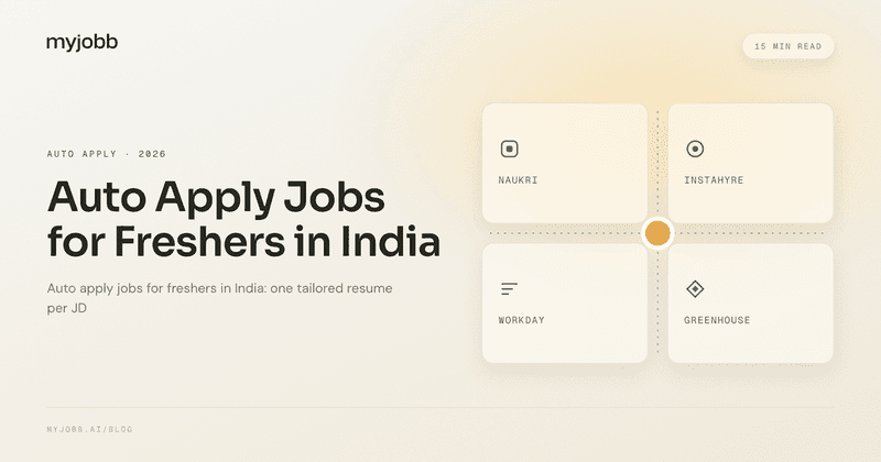 Auto Apply Jobs for Freshers in India | myjobb blog cover