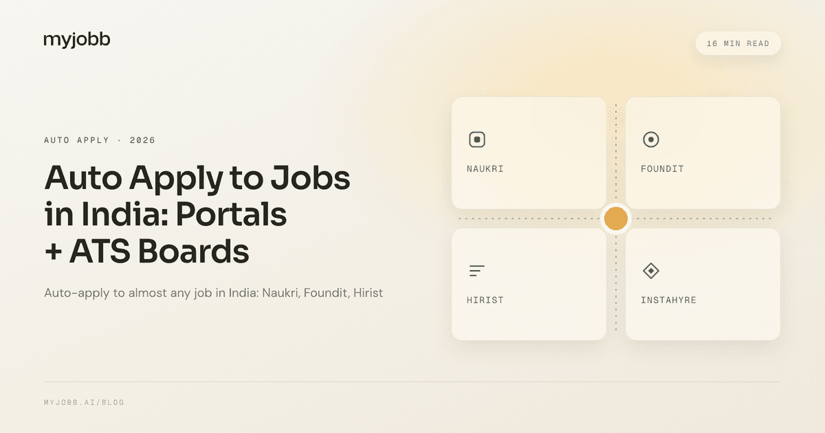 Auto Apply to Jobs in India: Portals + ATS Boards | myjobb blog cover