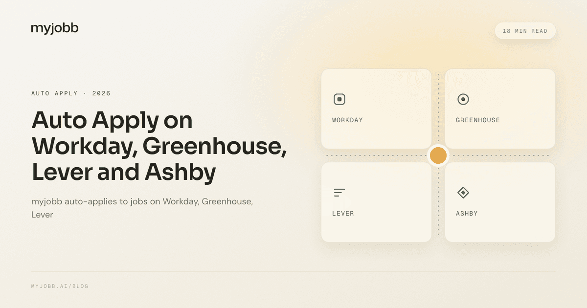 Auto Apply on Workday, Greenhouse, Lever and Ashby (2026) | myjobb blog cover