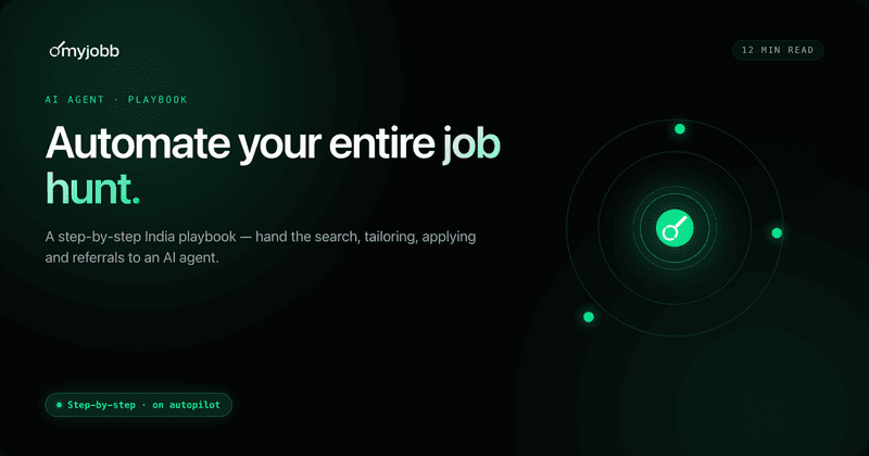 AI Job Search: How to Automate Your Entire Job Hunt in India (Step by Step) | myjobb blog cover