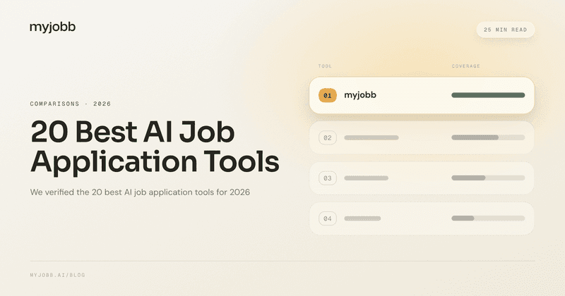 20 Best AI Job Application Tools 2026 (Verified) | myjobb blog cover