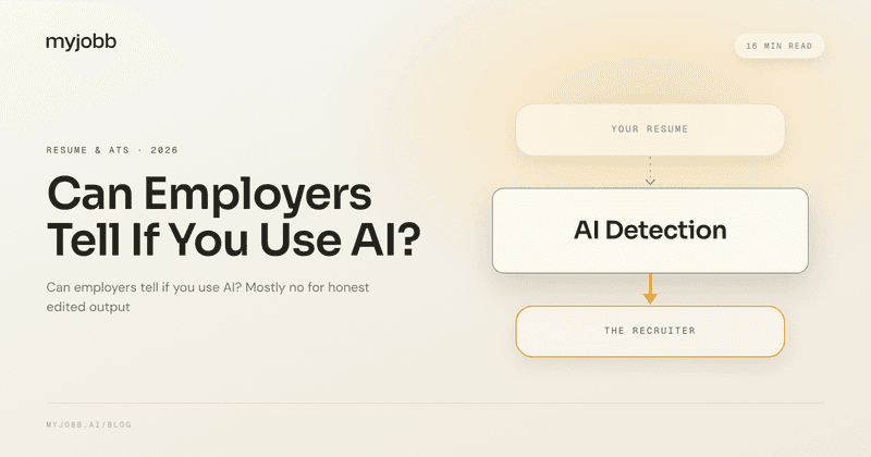 Can Employers Tell If You Use AI? An India Recruiter's Honest Answer | myjobb blog cover