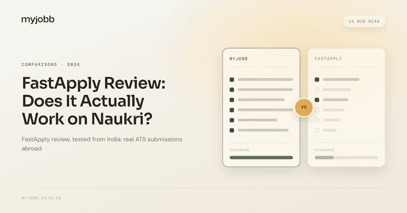 FastApply Review 2026: Does It Actually Work on Naukri? | myjobb blog cover