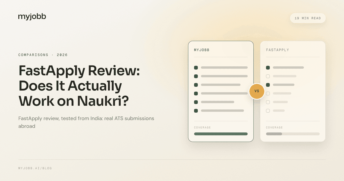FastApply Review 2026: Does It Actually Work on Naukri? | myjobb blog cover