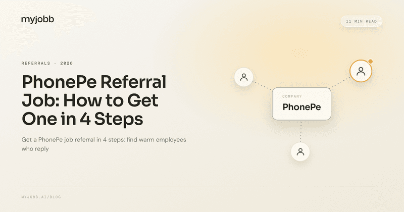 PhonePe Referral Job: How to Get One in 4 Steps (2026) | myjobb blog cover