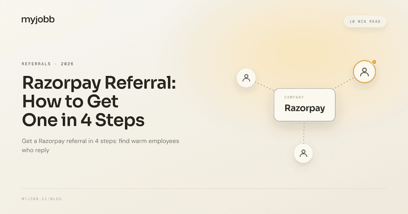 Razorpay Referral: How to Get One in 4 Steps (2026) | myjobb blog cover