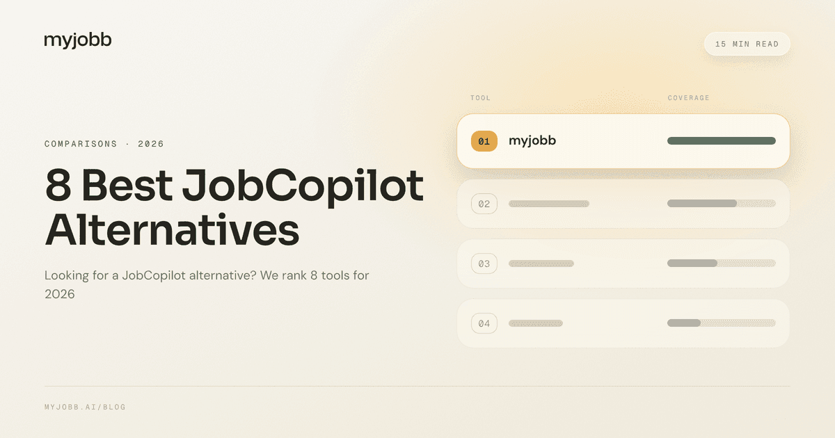 8 Best JobCopilot Alternatives in 2026 (Honest Ranking) | myjobb blog cover