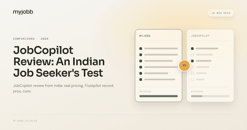 JobCopilot Review 2026: An Indian Job Seeker's Test | myjobb blog cover