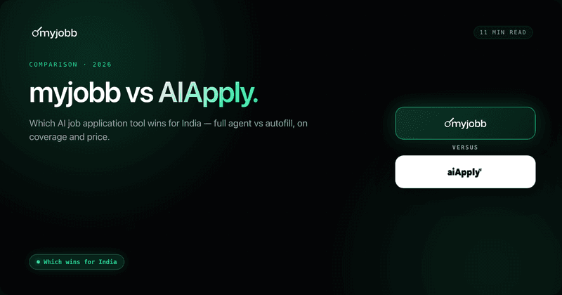 myjobb vs AIApply (2026): Which AI Job Application Tool Wins for India? | myjobb blog cover