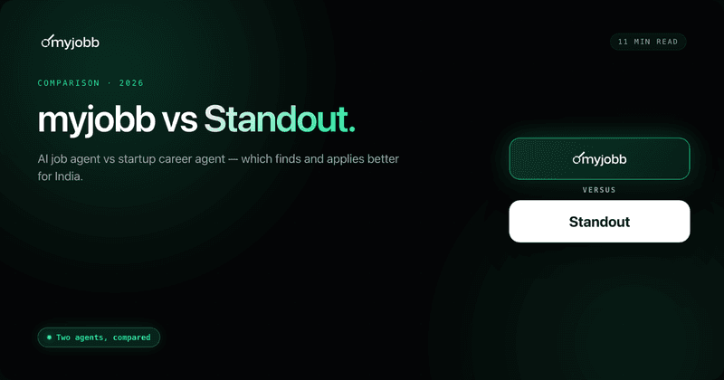 myjobb vs Standout (2026): AI Job Agent vs Startup Career Agent | myjobb blog cover