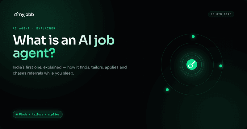 What Is an AI Job Agent? How India's First One Actually Works | myjobb blog cover