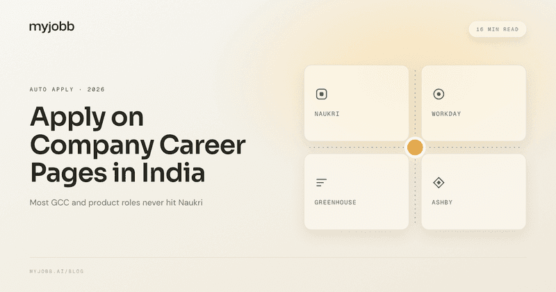 Apply on Company Career Pages in India: 2026 Guide | myjobb blog cover