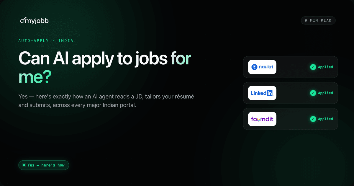 Can AI Apply to Jobs for Me in India? Yes, Here's Exactly How | myjobb blog cover
