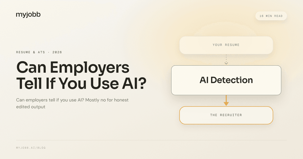 Can Employers Tell If You Use AI? An India Recruiter's Honest Answer | myjobb blog cover