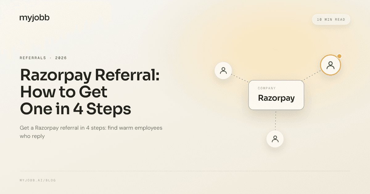 Razorpay Referral: How to Get One in 4 Steps (2026) | myjobb blog cover