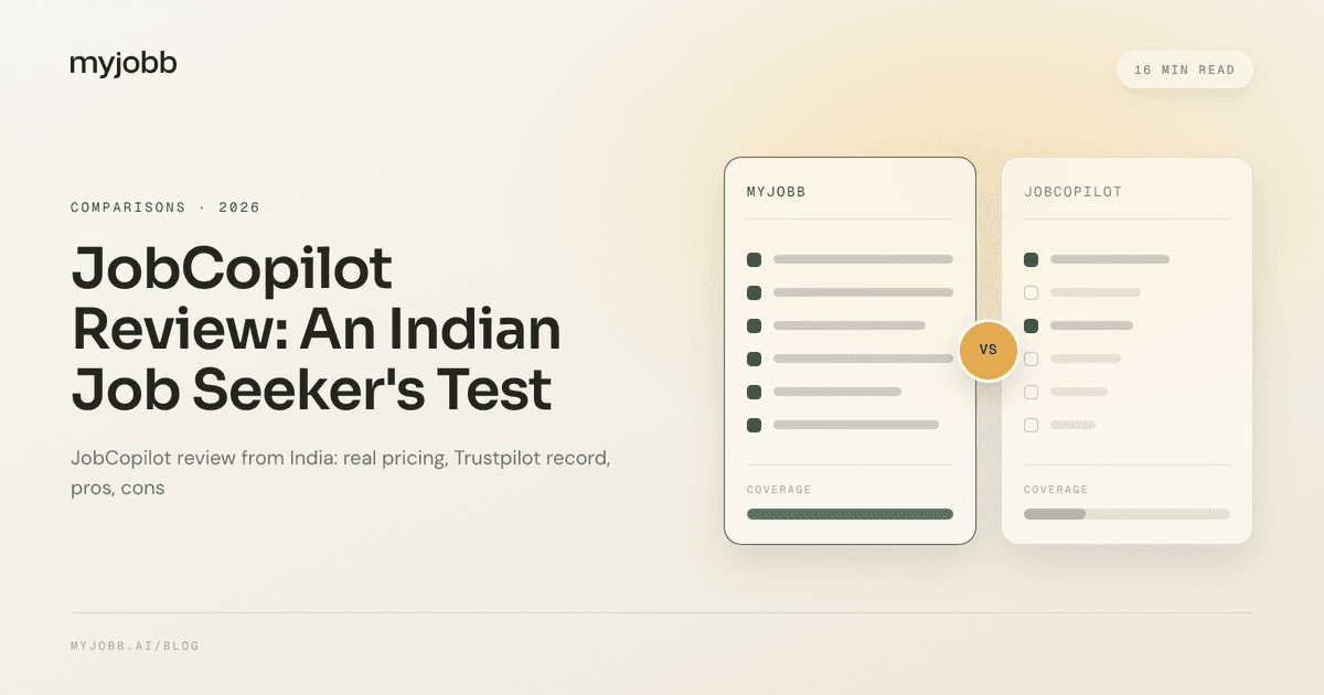 JobCopilot Review 2026: An Indian Job Seeker's Test | myjobb blog cover