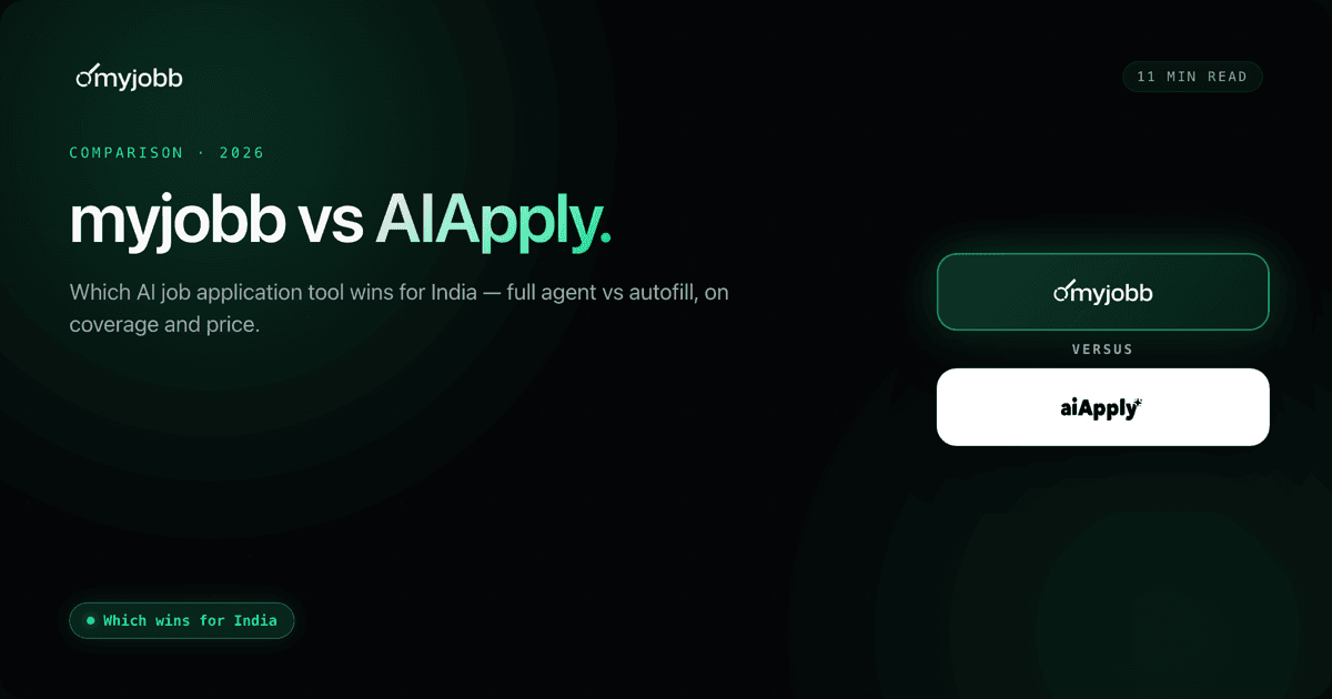 myjobb vs AIApply (2026): Which AI Job Application Tool Wins for India? | myjobb blog cover
